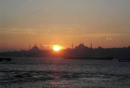 Zachód słońca w Stambule